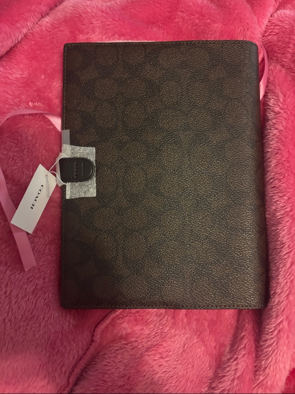Coach walnut signature canvas notebook and pencil holder - Picture 2 of 3